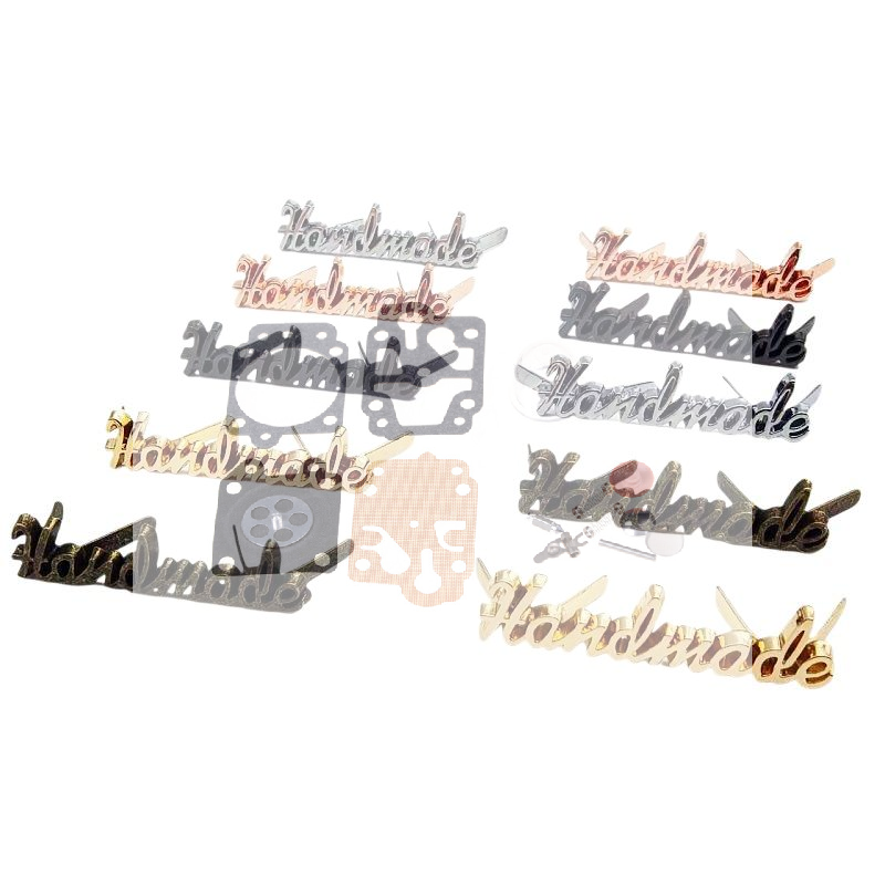 Sewing Labels - Handgefertigte DIY Metall-Buchstabenetiketten 10 Stück Langlebige