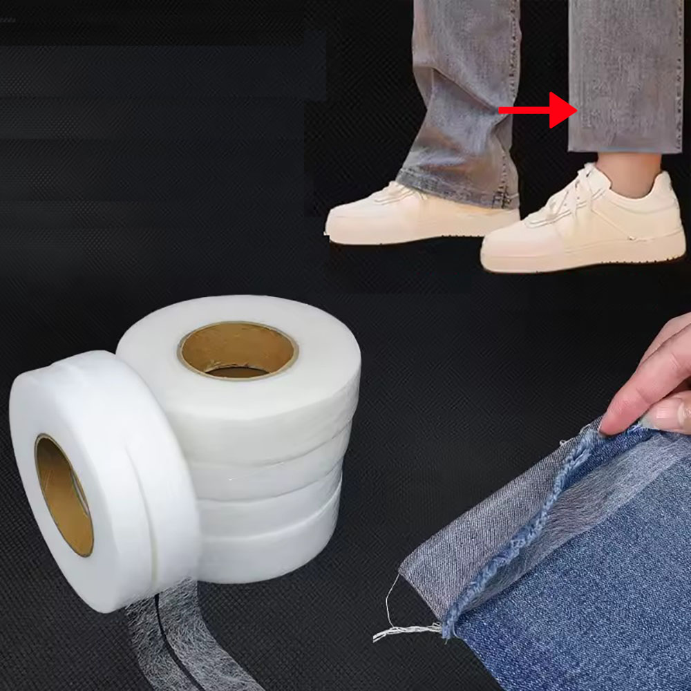 Interfacing Iron On - Selbstklebendes Hosenbündchen-Kantenband zum Kürzen, Aufbügelbares Klebeband