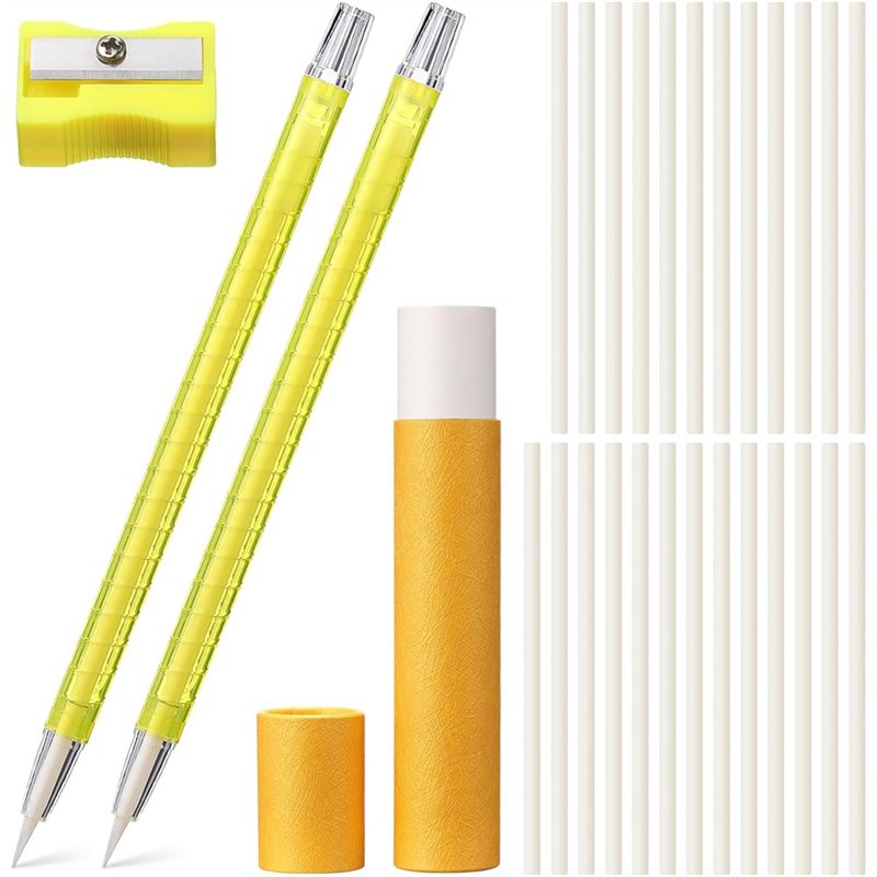 Tailor Chalk Marker - Weiße Nachfüllbare Stoffmarker und Schneiderkreide-Stifte-Set für