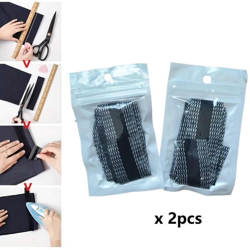 Interfacing Iron On - 2 Stück/Packung 1m selbstklebendes Hosenbordüren-Klebeband, zum
