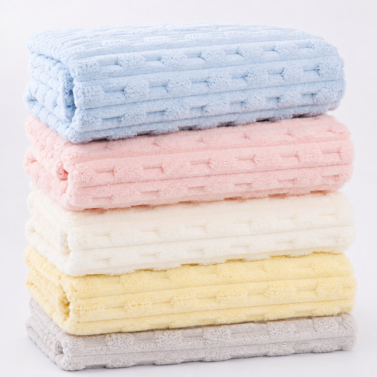 Sewing Technical Fabrics - Dicker Slub-Korallenfleece-Stoff 280GSM Weiches, saugfähiges Plüschtuch