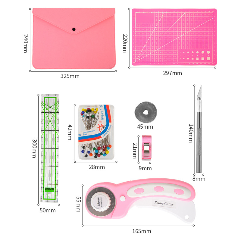 Rollschneider-Set Pink – Quilt – Rotary Cutter Fabric Bewertung und Preis