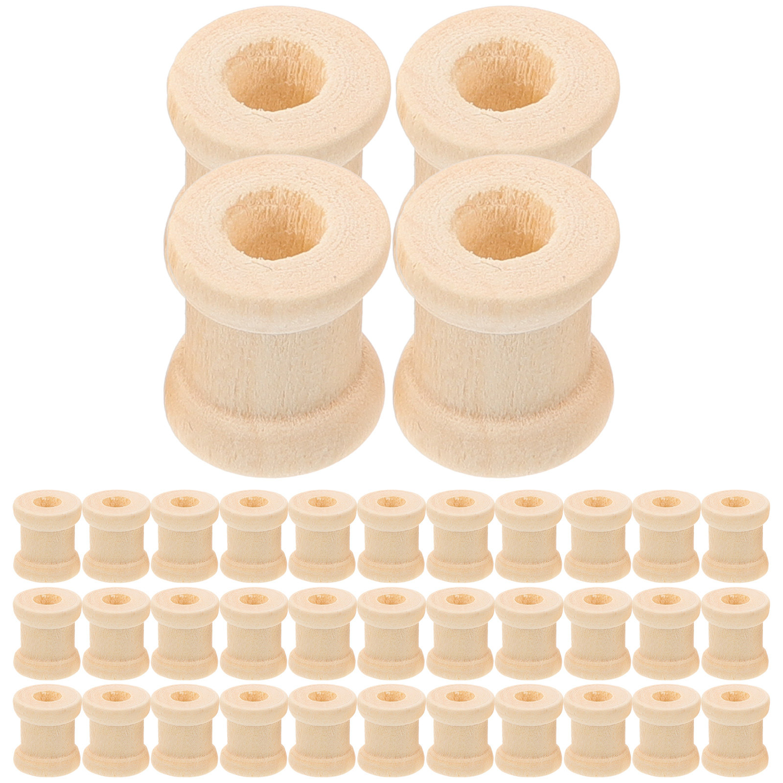 100 Stück Holzgarnspulen, hoch – Sewing Roll Bewertung und Preis